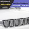 Front Bumper Grille Erts Cover Trim Ring For Jeep Compass -2025 Grill Decoration Parts Car Styling Exterior Accessories