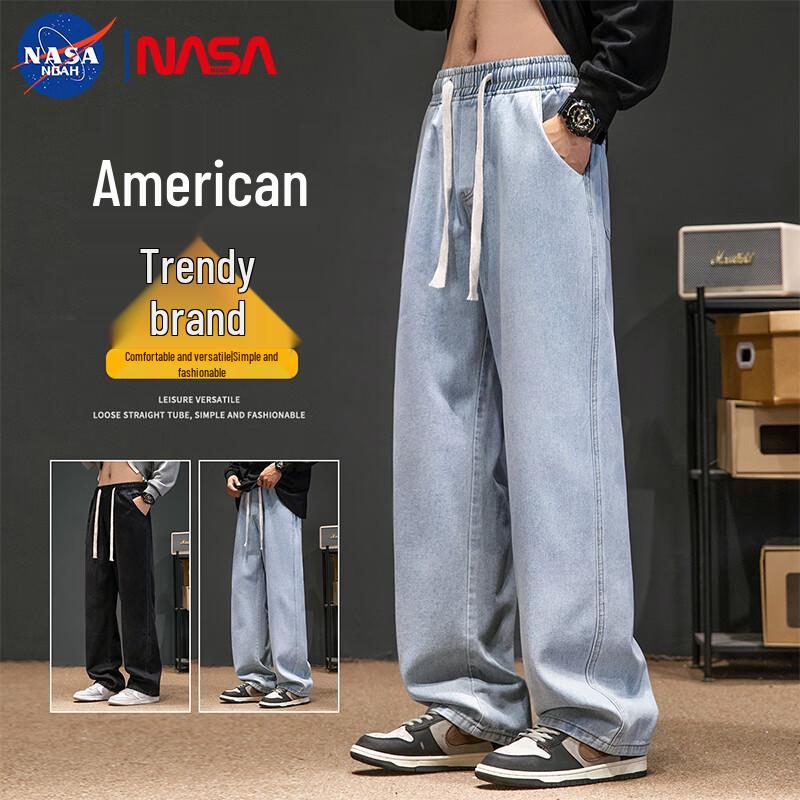 NASA NOAH Men's American Retro Relaxed Straight Leg Jeans