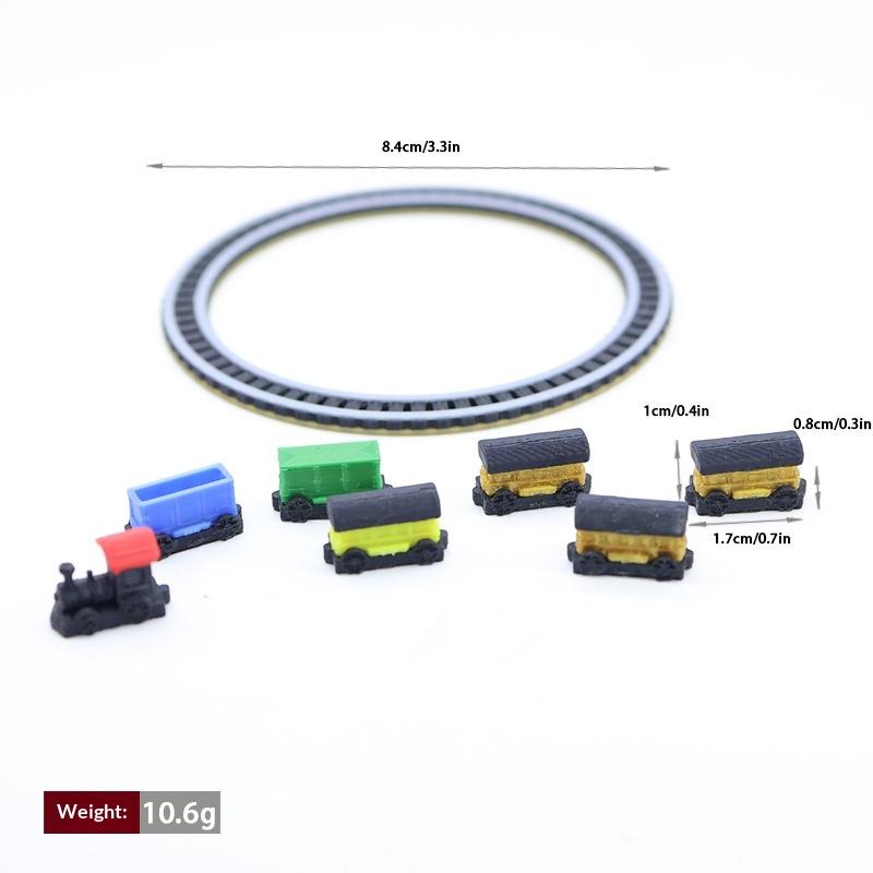 1 Set Sandbox Building Accessory 1:12 Scale Dollhouse Mini Train Kit With Track Realistic Railway Model Decor Photo Props