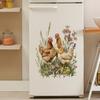 Floral Greenery Butterfly Rooster Wall Stickers, Self-Adhesive Decor for Bedroom Living Room Background Decoration