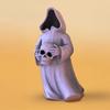 Ghost Skull with LED Tea Lights Halloween 3D Printed Skeleton Ghost Lamp Battery Operated Flickering Flameless Night Light for Home Table Decor