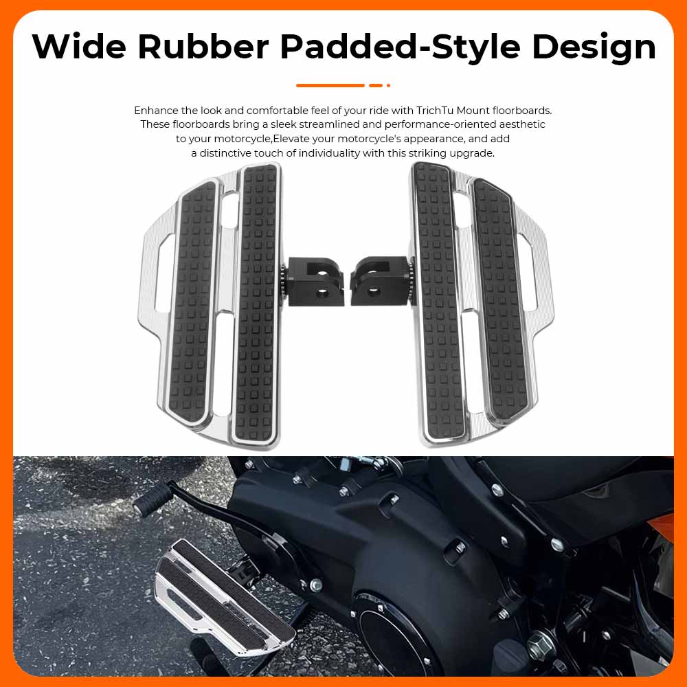 Motorcycle 1 Pair Front Footrest Floorboards Chrome Accessories Fit For Harley Softail Low Rider ST FXLRST 2022 2023 2024 Models