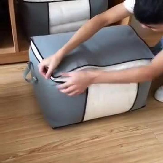Non-Woven Quilt Storage Bag and Moving Packing Box for Home Organization