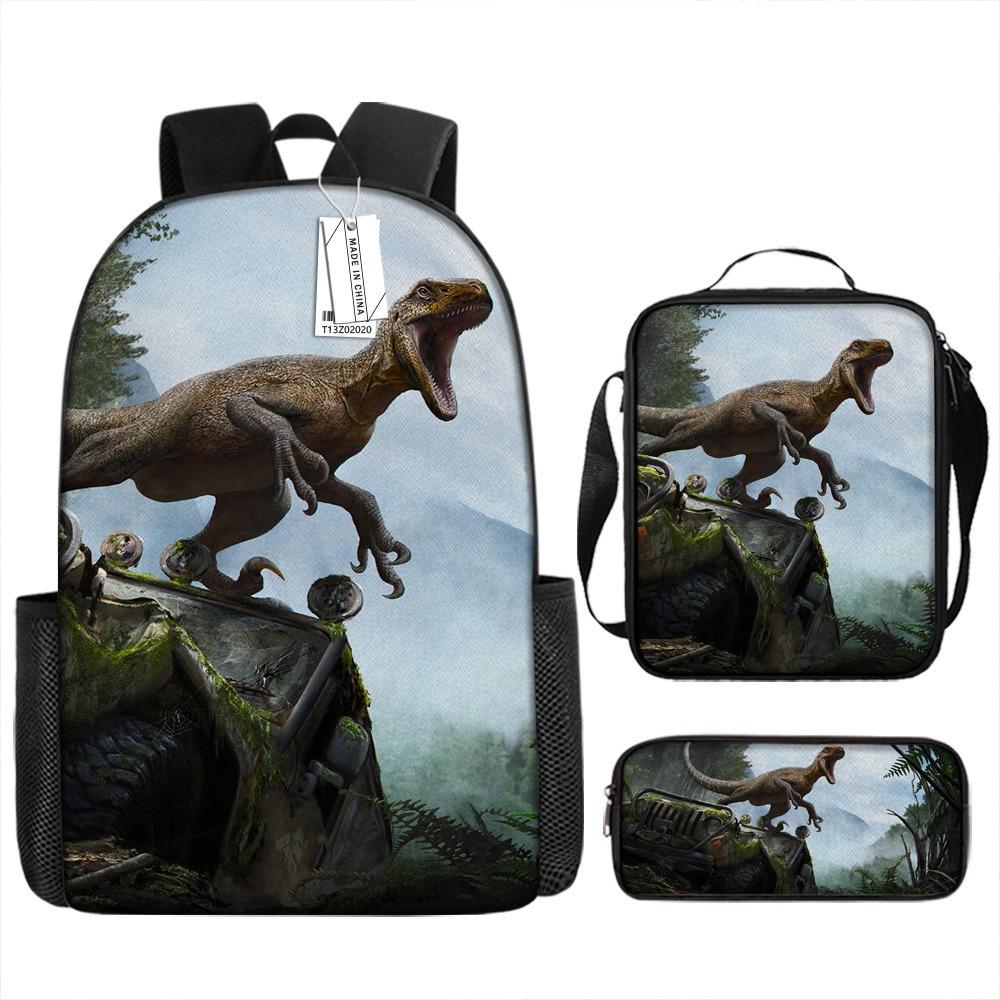 Jurassic Park Trendy Backpack European and American Retro Schoolbag Fourth Grade Bag Dinosaur Backpack