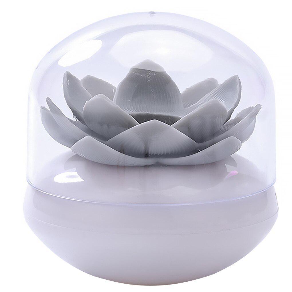 

1 шт., держатель для ватных палочек с цветочным узором, контейнер для хранения, органайзер для зубочисток, трубка с пылезащитным чехлом, пластиковая коробка для хранения зубочисток серый