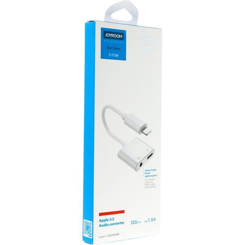 Joyroom Lightning to 3.5mm Audio Adapter for Apple Devices - White