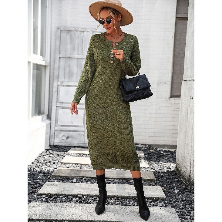 2024 Осень/Зима Новый Европейский И Американский Вязаный Свитер На Пуговицах Модный Стиль Женский Свитер Для Пригородных Поездок S зелёный