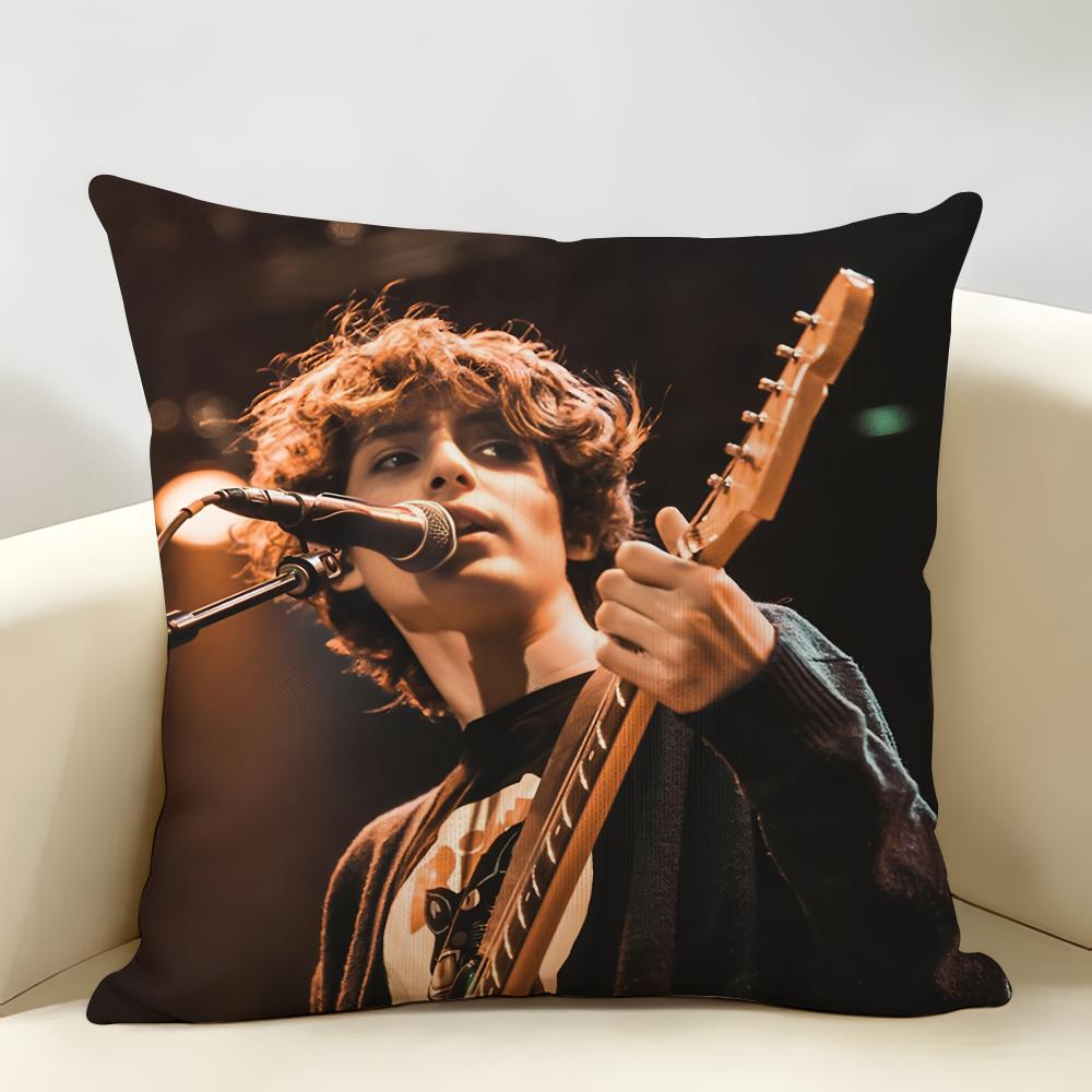 Actor FFinn WWolfhard Cushion Cover Natural Linen Organic Fabric DoubleSided Printing Room Sofa Decor Pillow Case