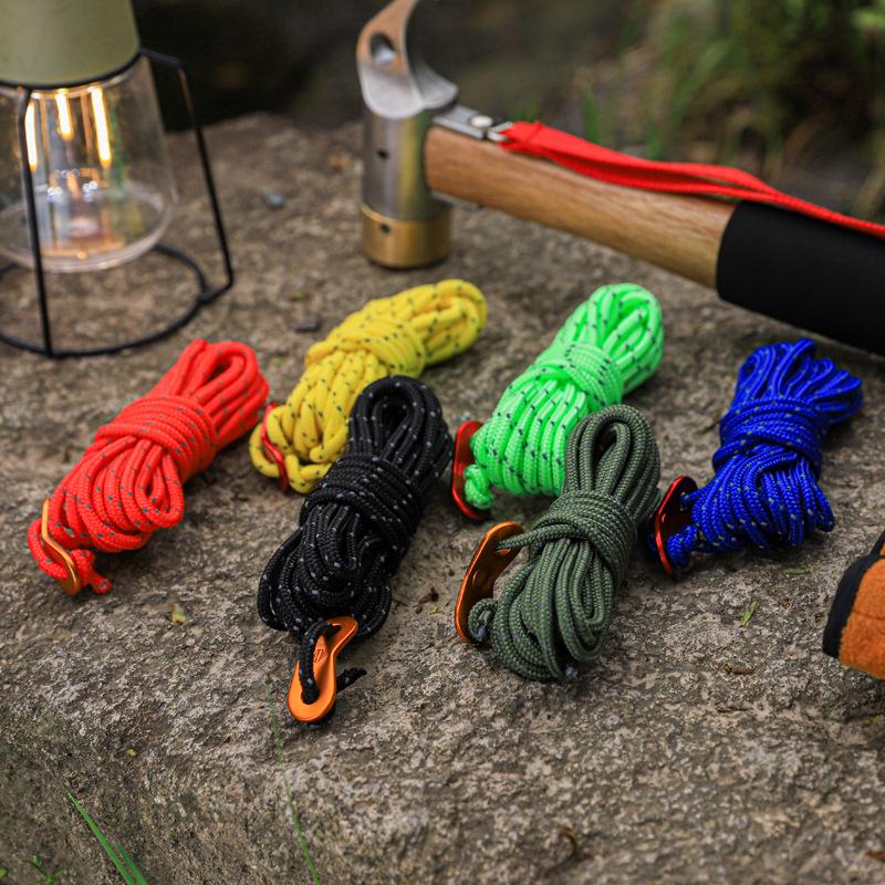 4mm Reflective Windproof Tent Rope, 4m Adjustable Canopy/Camping Cord