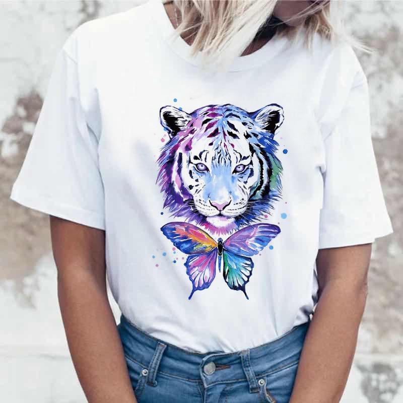 Mujeres Lady Summer Butterfly Linda Moda 90s impresión señoras camiseta  camiseta femenina camiseta femenina ropa gráfica camiseta comprar a buen  precio — entrega gratuita, reseñas reales con fotos — Joom