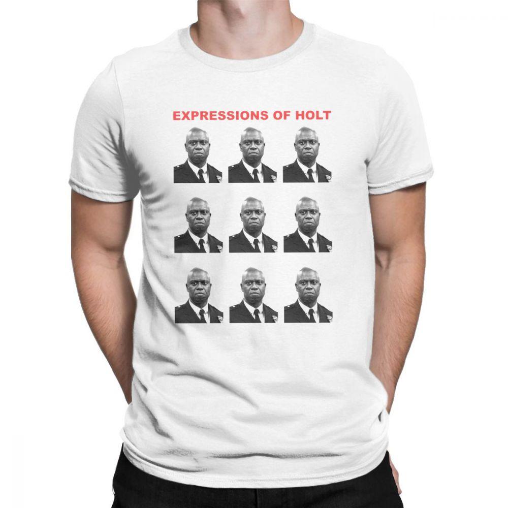 T Shirt Men Expressions Of Holt Tops Cool Brooklyn Nine Nine Brooklyn 99 Classic Tees Short Sleeve Clothes Cotton O-neck T-Shirt
