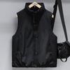 Men 50% White Duck Down Sleeveless Vest, Stand‑Collar Warm Zip‑Up Waistcoat Casual Winter Daily Outerwear Gilet