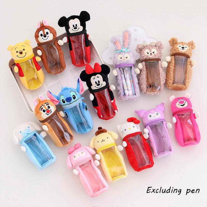 Cute Japanese Star Sailor Moon Plush Pen Holder Pencil Case For Girls' Stationery Storage, Transparent Gift Bag