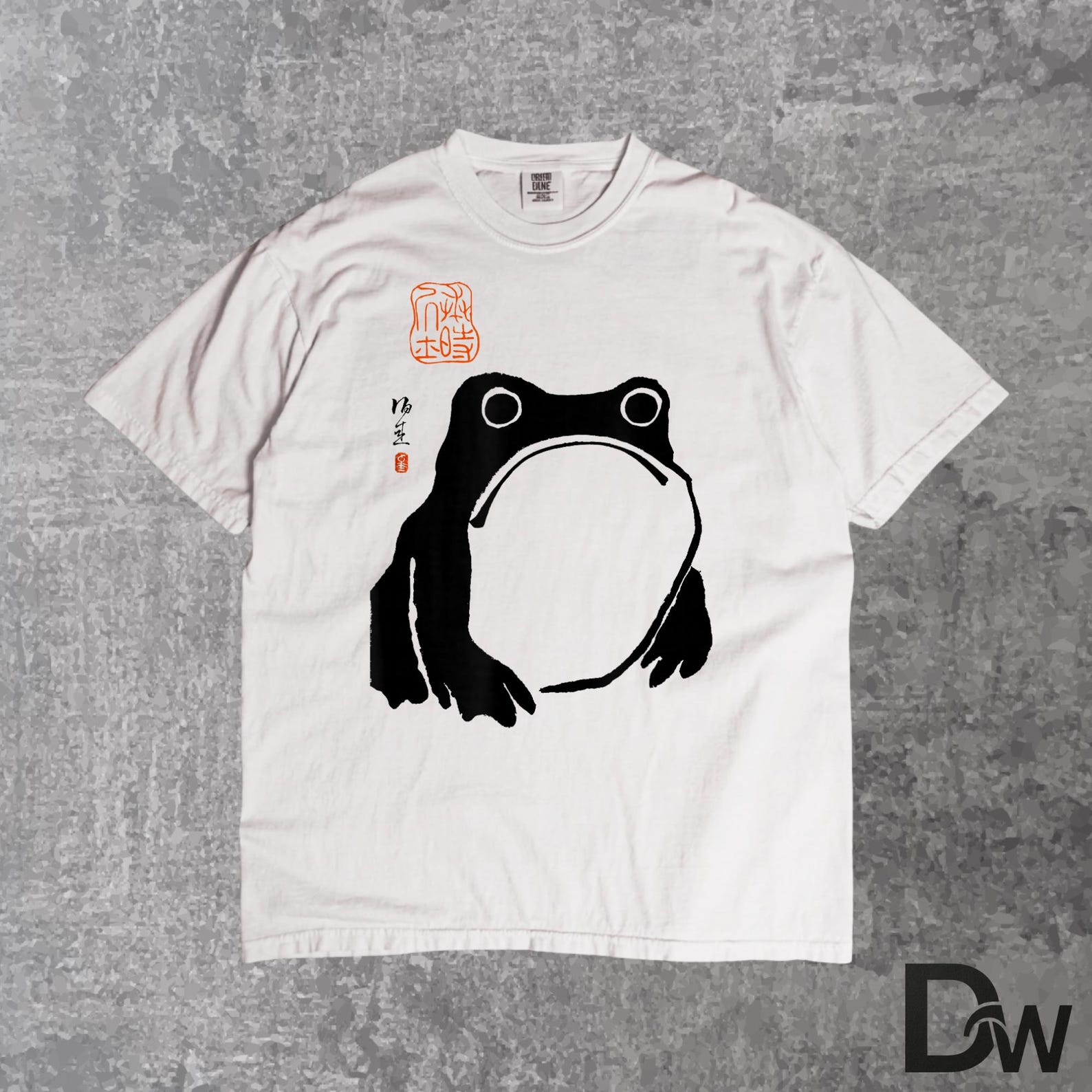 Grumpy Frog Japanese Ink, Traditional Art Humor T Shirt, Angry Frog Graphic Tee, Ukiyo-e Style Frog Shirt, Funny Frog Meme Tee 3XL