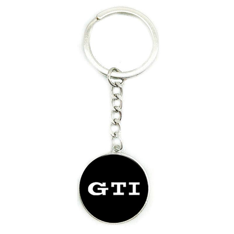 Alloy Car Emblem Keychain Holder Key Ring Pendant for Volkswagen VW Rline GTI Polo Golf Passat Tiguan Arteon Sharan Scirocco B6 Qx0