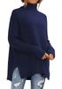 European High Neck Batwing Sleeve Women's Pullover Sweater - Autumn/Winter Fashion Knitwear