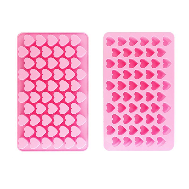 55 otworów Mini serce silikonowe formy do ciasta czekoladowe kremówki galaretki ciasteczka Muffin