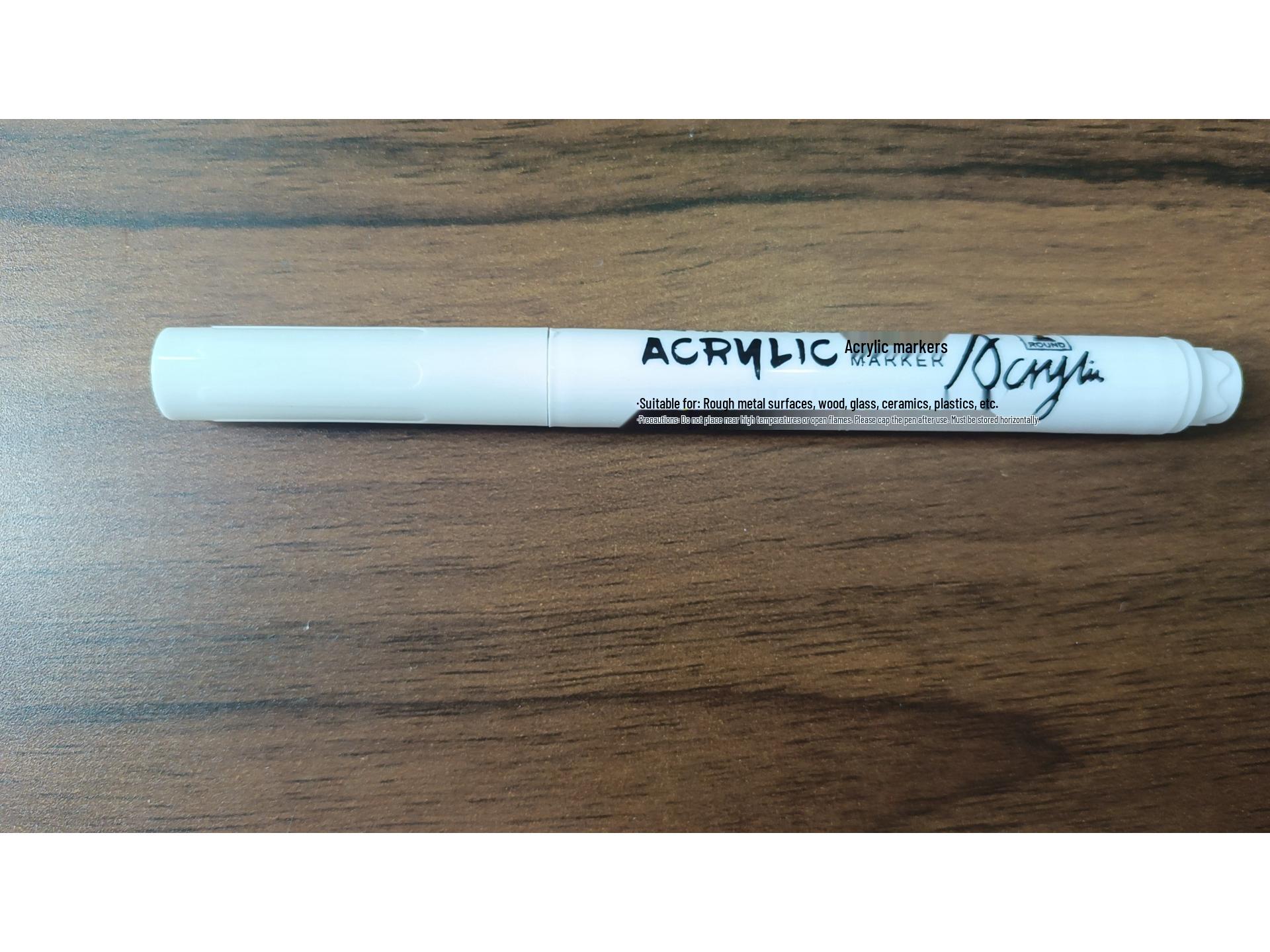 Набор акриловых маркеров на водной основе с высоким глянцем для студентов белый