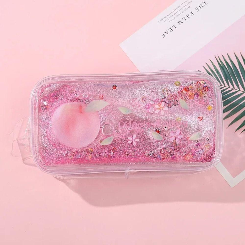 

Large Capacity Avocado Pencil Case PVC Stationary Box Cosmetic Bag Cartoon Pencil Bag Boy Girl style E