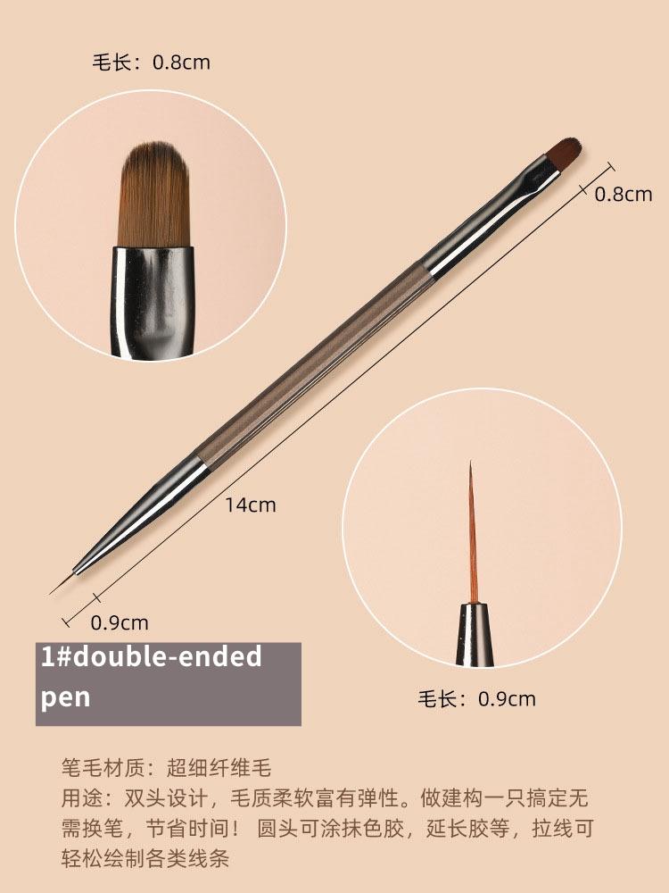 Best-Selling Nail Art Brush Set 9pcs Nail Tools Painted Painted Pen Ultra-Fine Acrylic Manicure Brush
