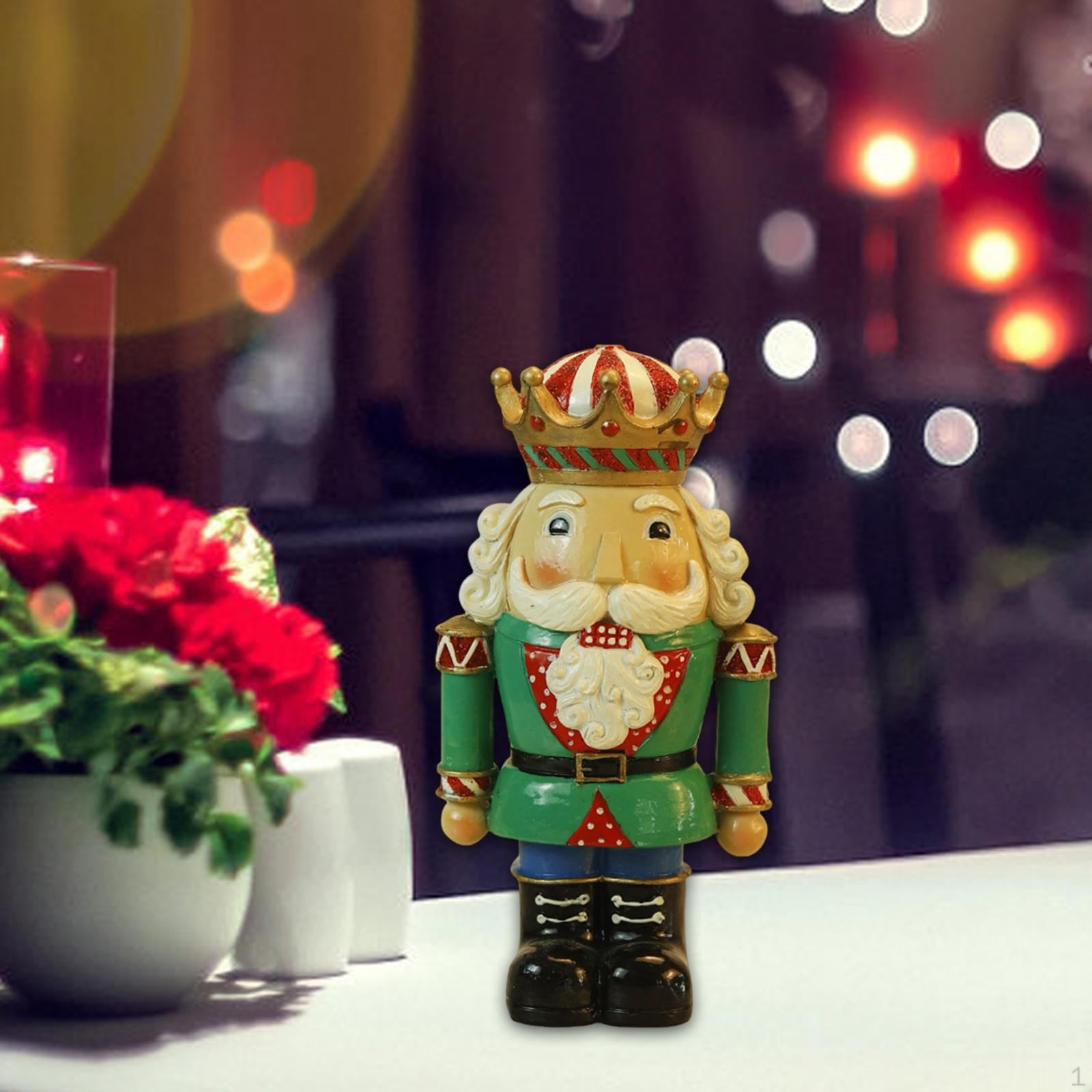

20 см смоляная рождественская фигурка Щелкунчика, украшение, переносное декоративное для новоселья