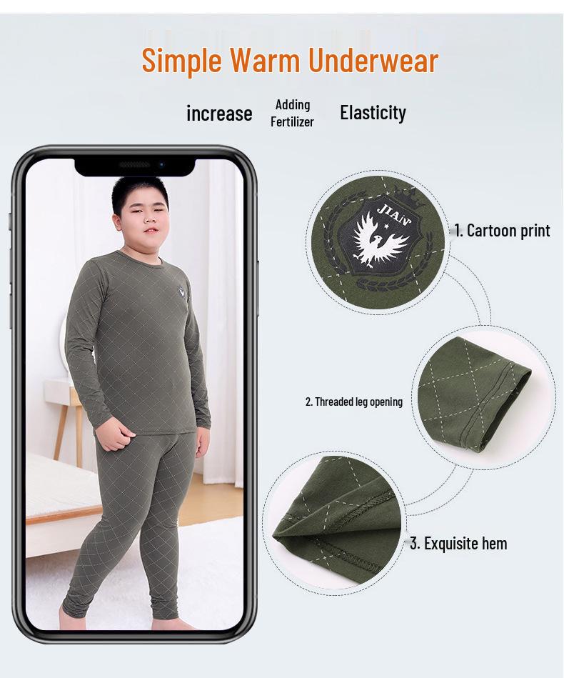 Teen Plus-Size Lycra Cotton Underwear & Pajama Set for Boys and Girls