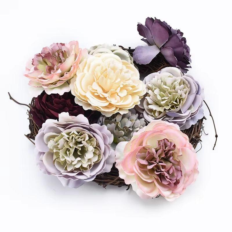 

Artificial Flower Silk Peony Home Vase Table Festival Party Outdoor Garden Yard Wedding Wreth Bridal Bouquet Diy Gifts Candy Box 10 pcs