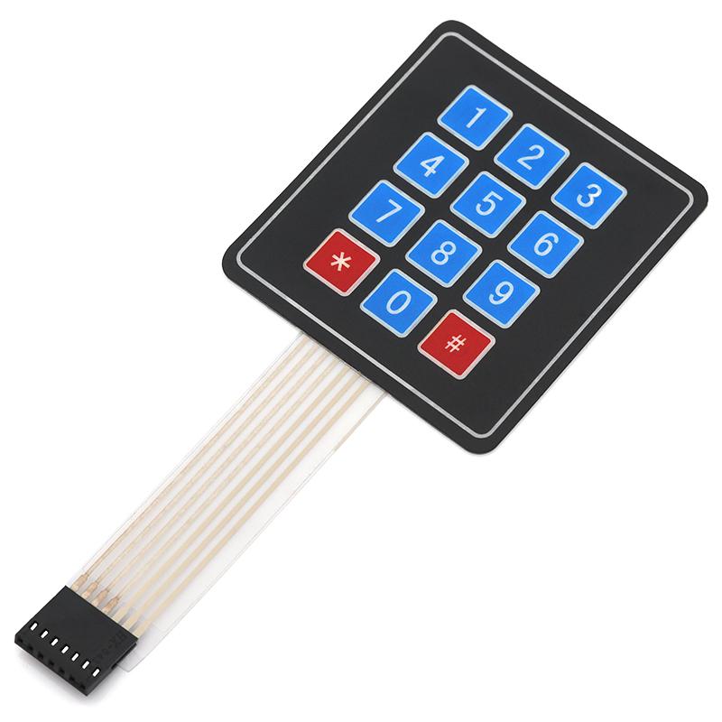 Tastiera a interruttori a membrana 1 * 4 * 4 * 3 4 * 4 * 5 tastiera a matrice di tasti 4 12 16 20, adatta per auto intelligenti Arduino