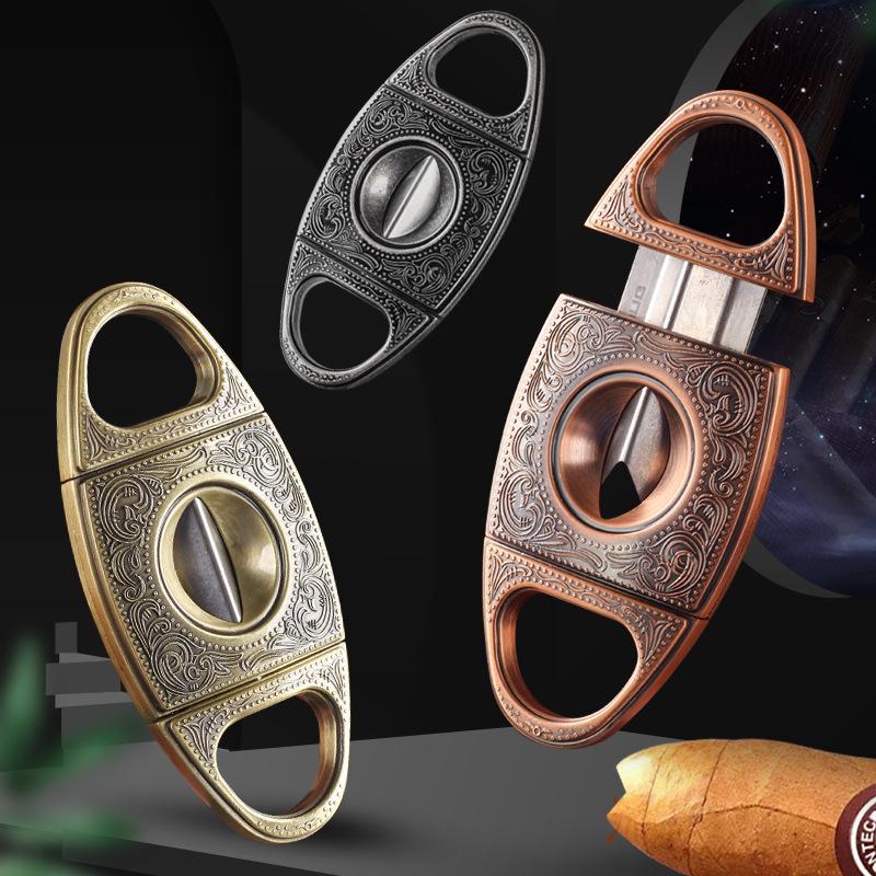 Light Luxury V-Cut Cigar Cutter: Sharp, Portable Cigar Knife, Ideal Men's Smoking Accessory