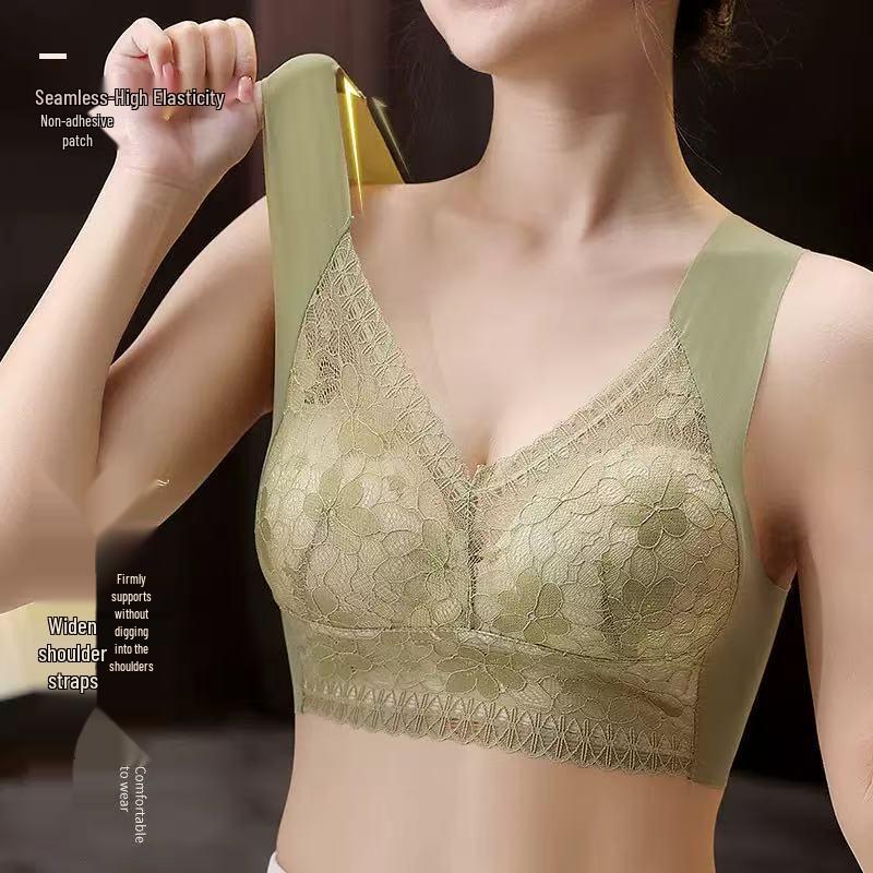 Top-Selling Seamless Plus Size Lace Bra: Ice Silk, Anti-Sagging, Comfortable, and Anti-Exposure