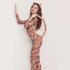 Hot Sexy Leopard Backless Jumpsuit Outfit Fantasy Cosplay Costumes Open Crotch Tights Bodystocking Bodysuit Erotic Lingerie Set