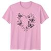 Butterfly Heart Outline Love Design TShirt Butterfly Heart Valentines Day Gift