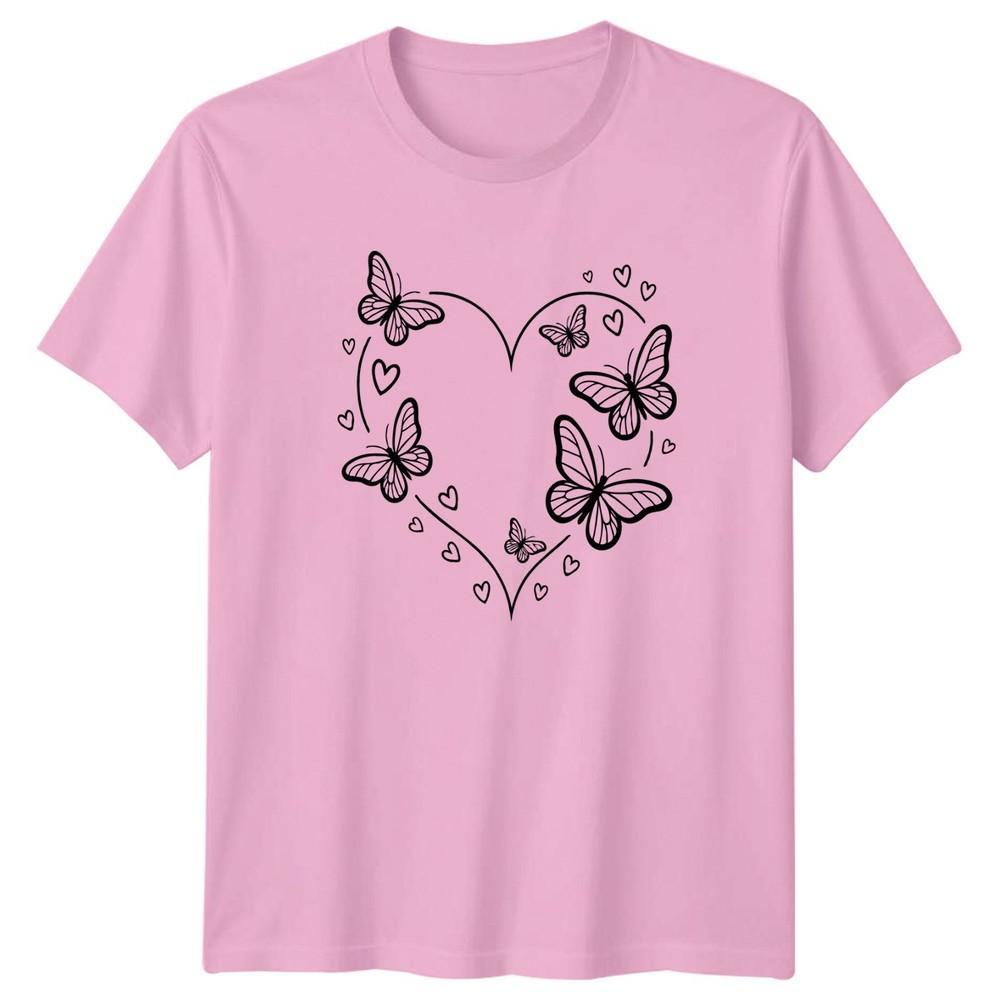 Butterfly Heart Outline Love Design TShirt Butterfly Heart Valentines Day Gift