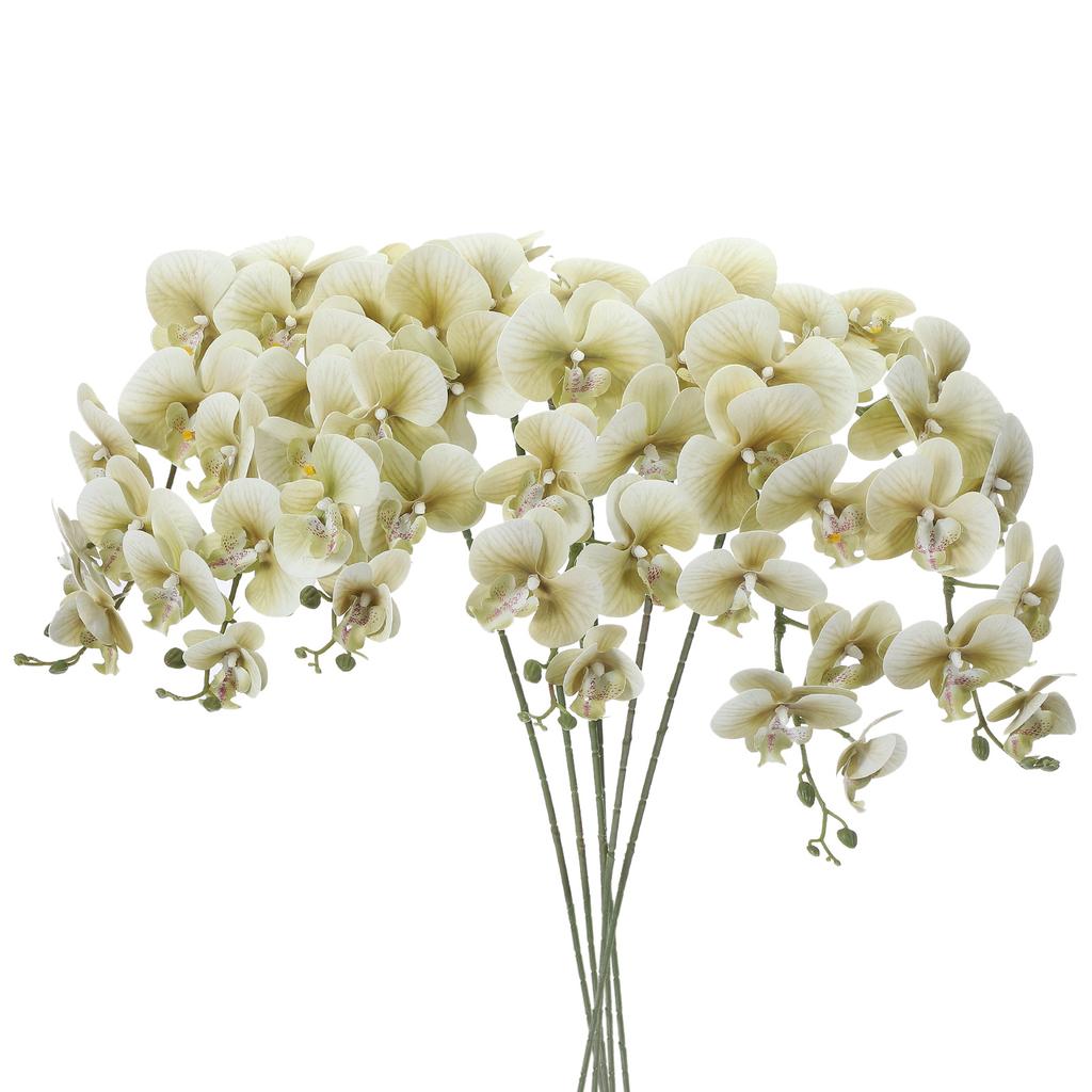 6pcs Artificial Orchid Stems 41" 9 Heads Faux Phalaenopsis Flowers Real Touch Fake Orchid Flower Branch for Vase Home Wedding