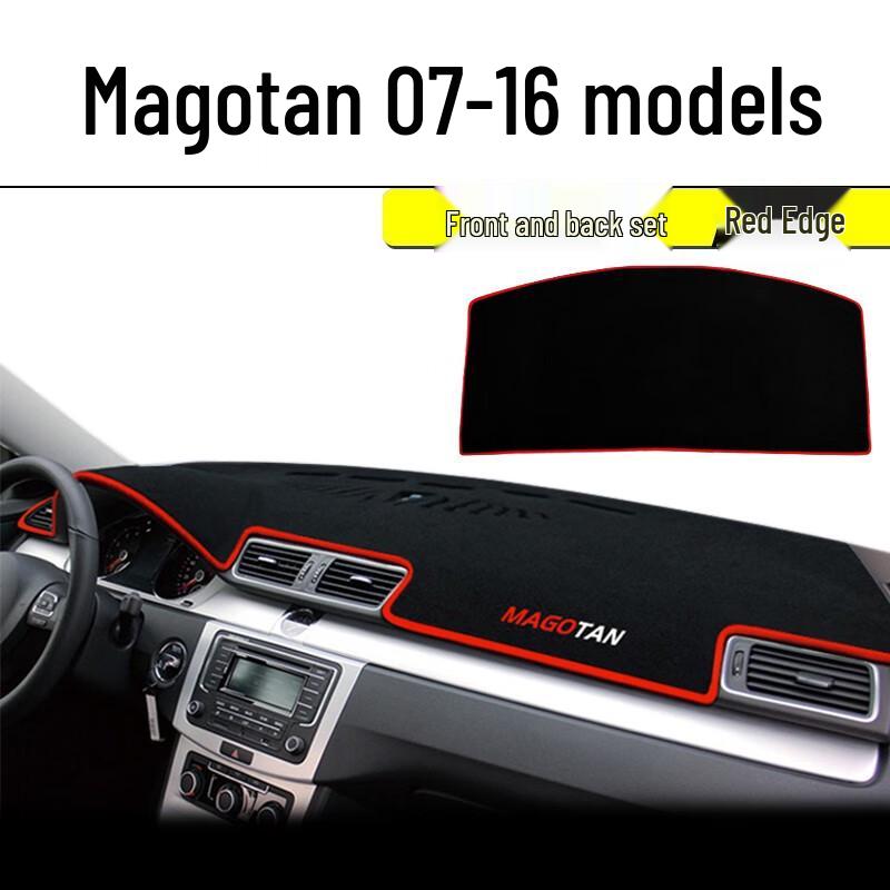 Volkswagen Magotan B8 Dashboard Sunshade for New & Old Models - Heat Insulation & Light Blocking Pad 07-16 Volkswagen Magotan Front Mat Red Edge