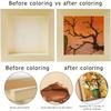 12pcs Wooden Canvas Boards Set Square Unfinished Wood Panels Art Boards for DIY Painting Crafts Staining Art Projects with Oil