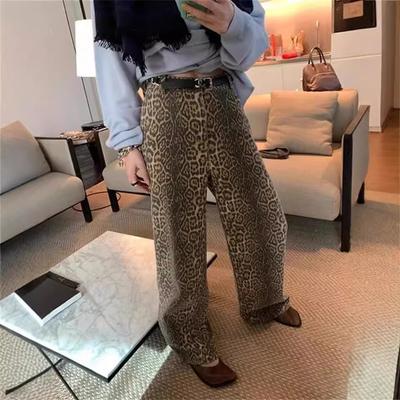 Summer New Retro Jeans Men's and Women's Loose Wide-leg Straight-leg Pants