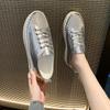 Fashion Luxury Silver Women's Shoes Women's Flat Shoes Designer Thick Sole Women's Sneakers Anti-Slip Casual Sneakers