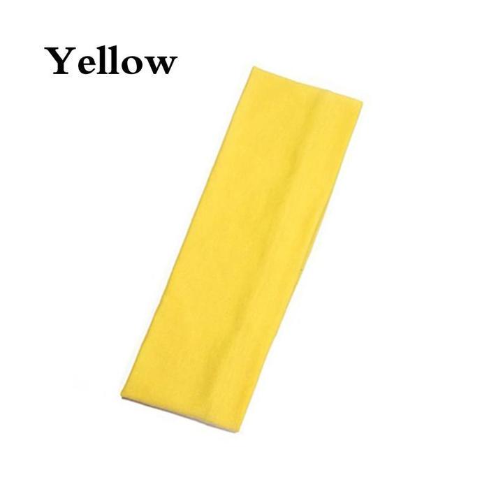 2PC Sweat Absorb Soft Wide Cotton Elastic Headband Running Yoga Stretch Hairbands Women Colorful Sports Headband