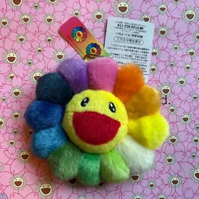 Takashi Murakami Flower Rainbow Plush Keychain Kaikai Kiki Tonari no Zingaro