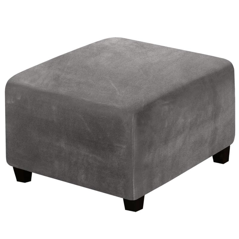 Velvet Square Low Stool Cover Protector Strečový all-inclusive obal na třmen