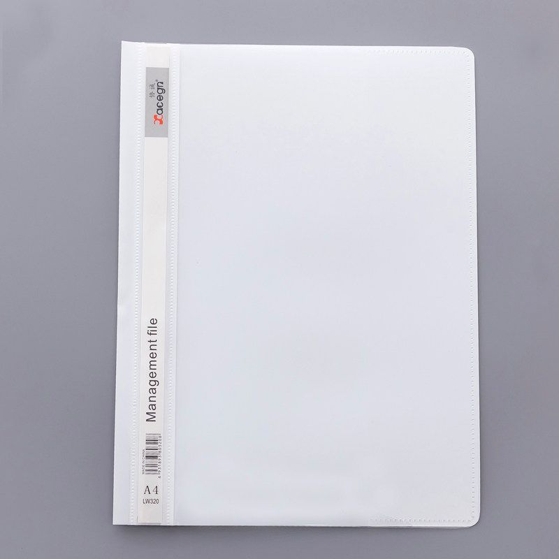 Perforated Transparent File File Folder White [12 Pieces]