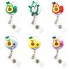 Silicone Fruits Badge Holder Avocado ID Card Retractable Badge Holder  Office School Supplies