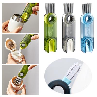 3 In 1 U-Shaped Cup Mouth Cleaning Brush Rotated Groove Gap Brush Household Multifunctional Soft Brush Kitchen Cleaning Tools
