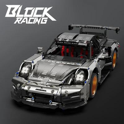1:10 2076 sztuk Technic Super Speed ​​samochód sportowy MOC luksusowy srebrny pojazd wyścigowy Model klocków budowlanych zabawka z klocków świąteczne prezenty dla chłopców chłopak dla dorosłych