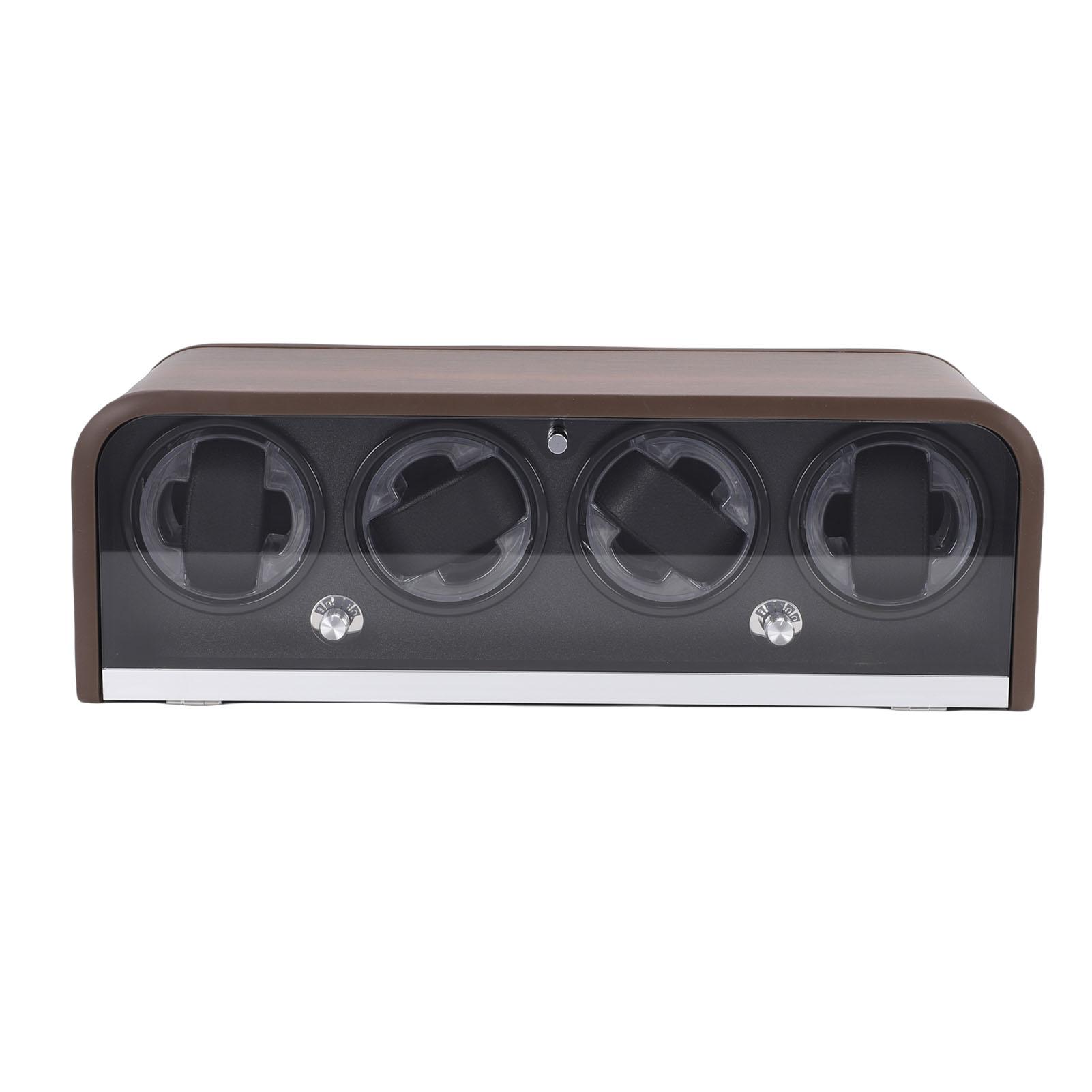 

Automatic Watch Winder with LED Light Mechanical Watch Winding Box for Maintenance 5 Modes 4 Watch Positions
