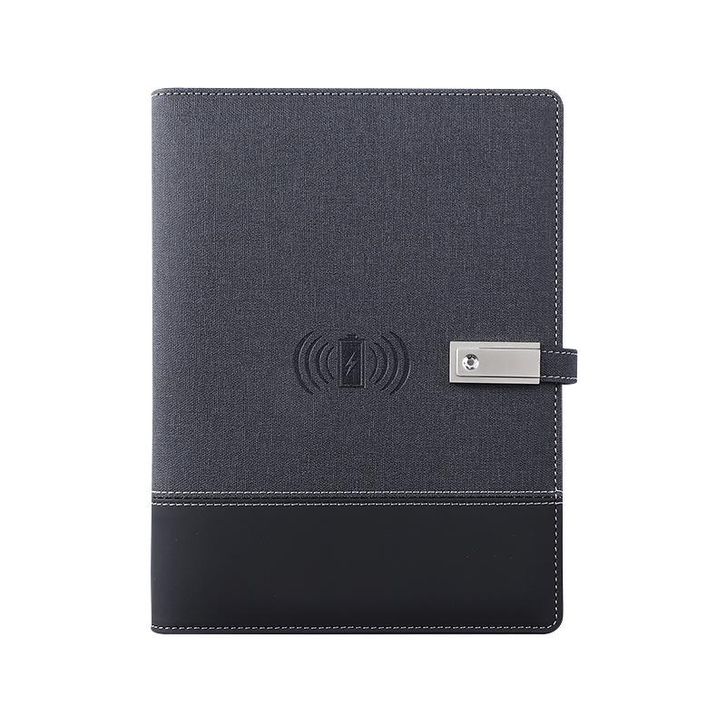 Wireless Charging Table Lamp & A5 Loose-Leaf Power Bank Notepad - Custom Business Gift
