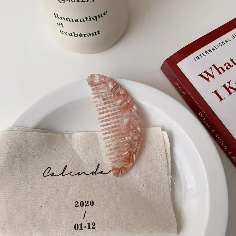 Pettini per capelli in acetato a denti larghi Antistatici Spazzola per capelli da massaggio Parrucchiere Colorato Salone di acconciatura Styling Accessori da viaggio