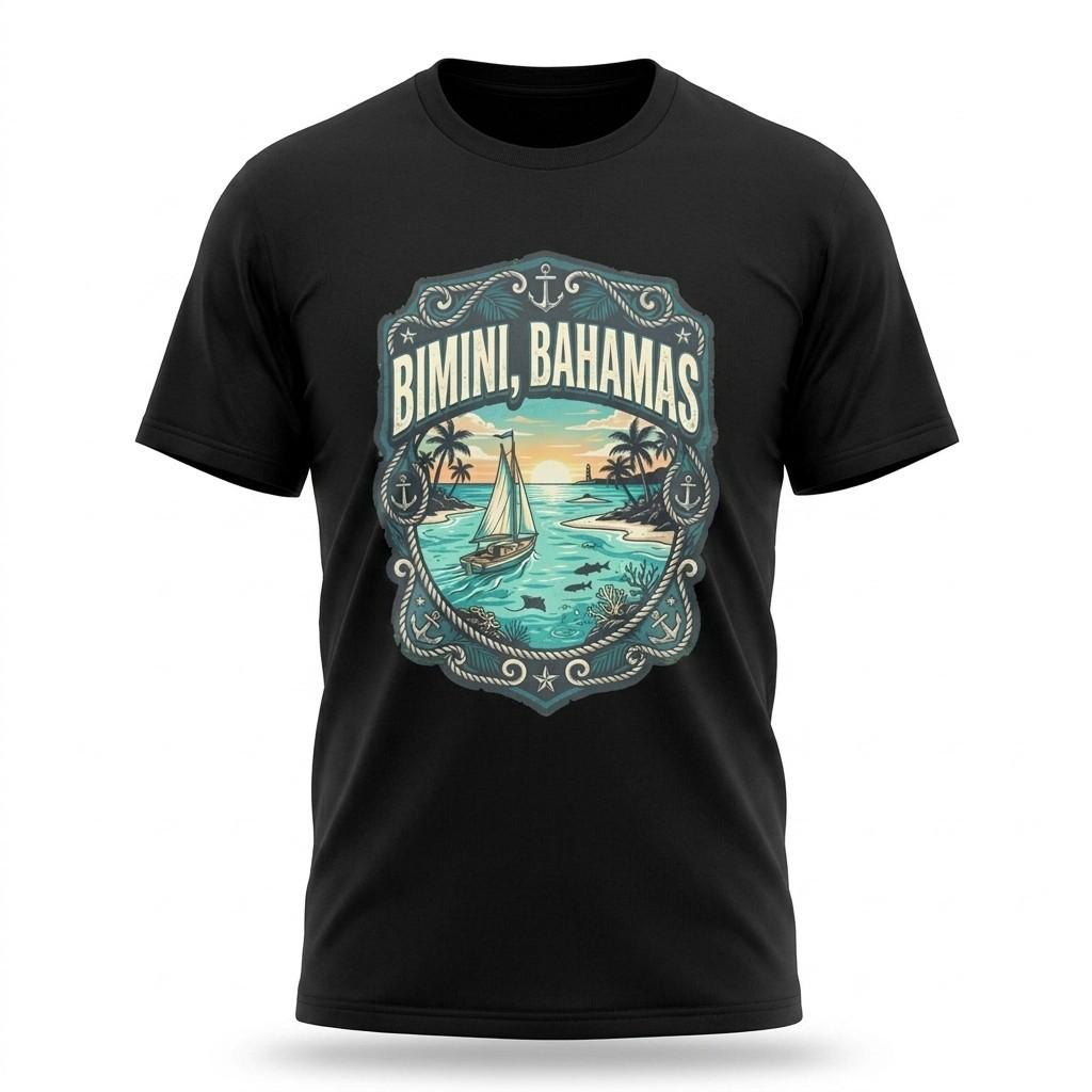 Bimini Bahamas Island Graphic T-Shirt Unisex Travel Tee