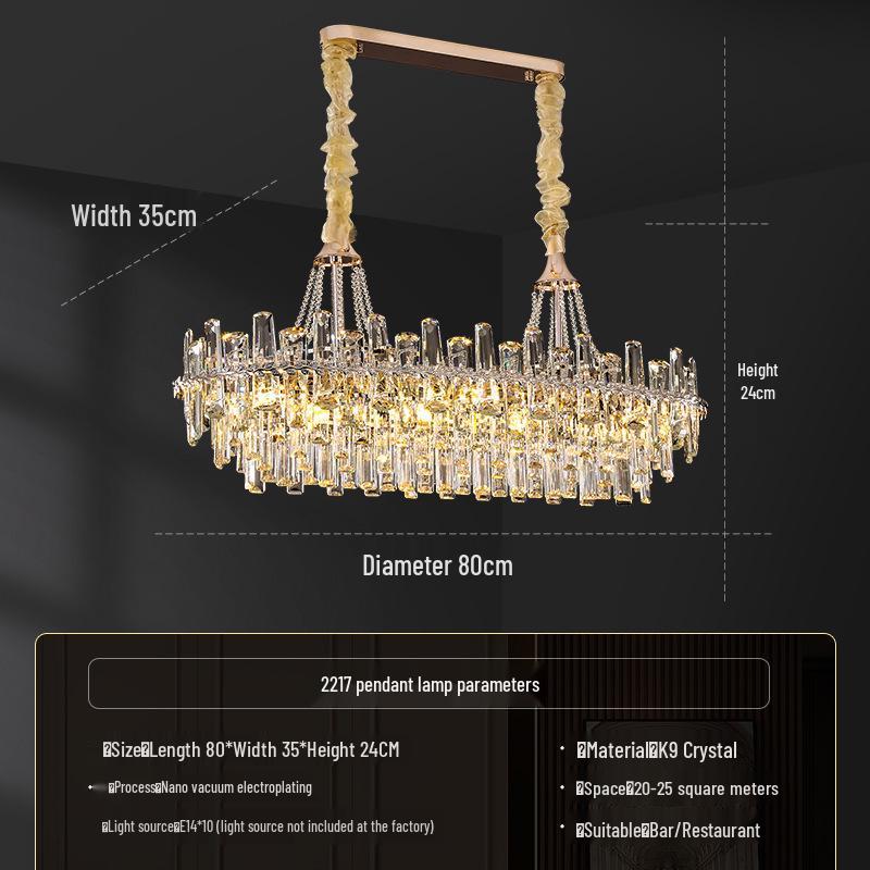 Luxury Postmodern Crystal Chandelier: Elegant Pendant Light for Living Room, Luxury Villa, or Trendy Restaurant
